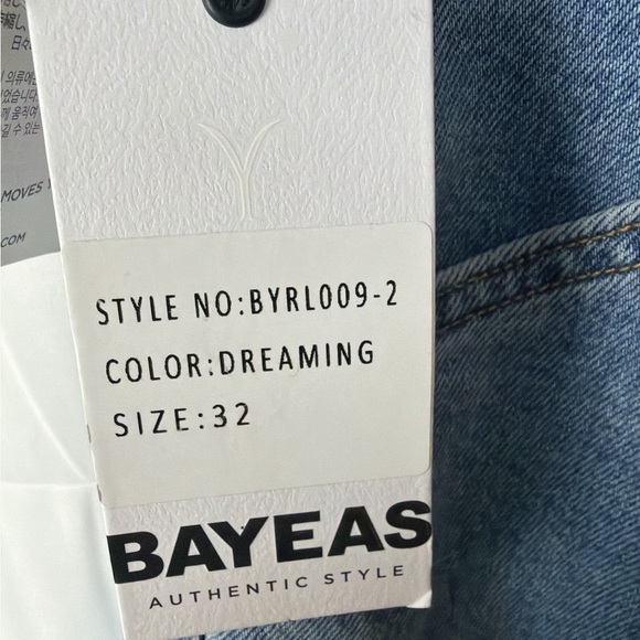 Women’s BAYEAS Annesa Denim Wide Leg Strapless Jumpsuit size 32 Color Dreaming - Picture 4 of 4